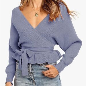 HOST PICK 💙 Baby Blue Wrap Sweater